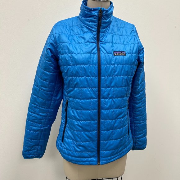 PATAGONIA Ladies Nano Lightweight Blue Jacket Sz US S - Picture 3 of 6